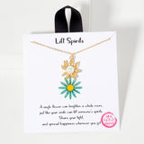 107236, LIFE SPIRITS PEARL FLOWER CHARM NECKLACE