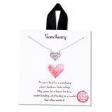 108508, SANCTUARY DAINTY CUBIC ZIRCONIA HEART NECKLACE