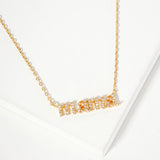 107240, LOVE UNENDING MAMA PAVE CUBIC ZIRCONIA NECKLACE