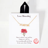 107240, LOVE UNENDING MAMA PAVE CUBIC ZIRCONIA NECKLACE