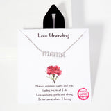 107240, LOVE UNENDING MAMA PAVE CUBIC ZIRCONIA NECKLACE