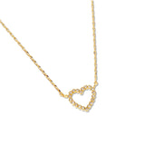 108515, TRUE HEART DAINTY CUTOUT HEART CUBIC ZIRCONIA ACCENT NECKLACE
