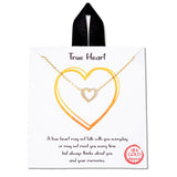 108515, TRUE HEART DAINTY CUTOUT HEART CUBIC ZIRCONIA ACCENT NECKLACE