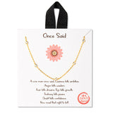 108518, ONCE SAID DAINTY CUBIC ZIRCONIA ACCENT STATION NECKLACE