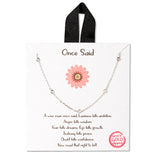 108518, ONCE SAID DAINTY CUBIC ZIRCONIA ACCENT STATION NECKLACE