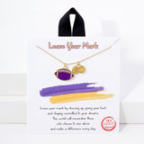 107859, GO FOOTBALL GAME DAY ENAMEL PENDANT NECKLACE