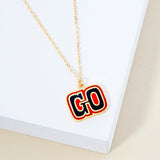 107708, GO GAME DAY ENAMEL PENDANT NECKLACE