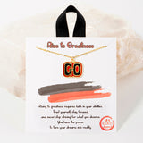 107708, GO GAME DAY ENAMEL PENDANT NECKLACE