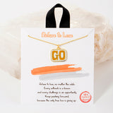 107708, GO GAME DAY ENAMEL PENDANT NECKLACE