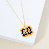107708, GO GAME DAY ENAMEL PENDANT NECKLACE