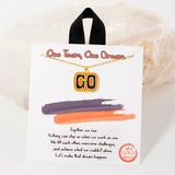 107708, GO GAME DAY ENAMEL PENDANT NECKLACE