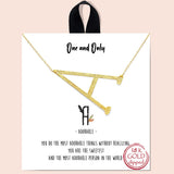 76992, 18K GOLD DIPPED INITIAL NECKLACE