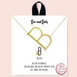 76992, 18K GOLD DIPPED INITIAL NECKLACE