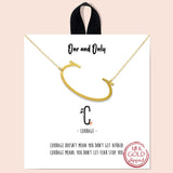 76992, 18K GOLD DIPPED INITIAL NECKLACE