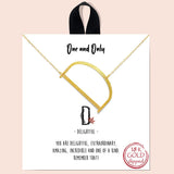 76992, 18K GOLD DIPPED INITIAL NECKLACE