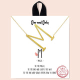 76992, 18K GOLD DIPPED INITIAL NECKLACE