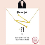 76992, 18K GOLD DIPPED INITIAL NECKLACE