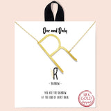 76992, 18K GOLD DIPPED INITIAL NECKLACE