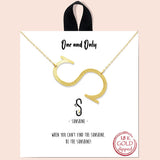 76992, 18K GOLD DIPPED INITIAL NECKLACE