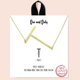 76992, 18K GOLD DIPPED INITIAL NECKLACE