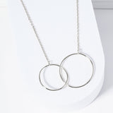 108644, MOM AND DAUGHTER TWO CIRCLE NECKLACE