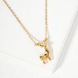 107235, NATURAL BEAUTY DEER CHARM NECKLACE