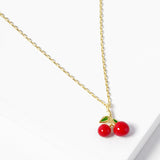 107239, CHERRYISH DAINTY CHERRY CHARM NECKLACE