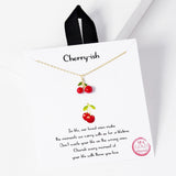 107239, CHERRYISH DAINTY CHERRY CHARM NECKLACE