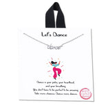 108516, LETS DANCE DAINTY DANCER WORD NECKLACE