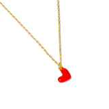 108511, LOVING HEART DAINTY ENAMEL HEART CHARM NECKLACE