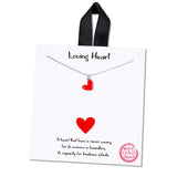 108511, LOVING HEART DAINTY ENAMEL HEART CHARM NECKLACE