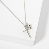 107241, ROMANS 15 13 DAINTY CROSS DOVE CHARM NECKLACE