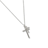 108510, PSALM 46 1 DAINTY CROSS CHARM NECKLACE
