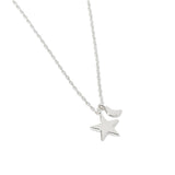 108512, STAR WITH MOON DAINTY CHARM NECKLACE
