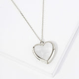 107422, HEALING HEART MOTHER OF PEARL PENDANT NECKLACE
