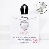 107422, HEALING HEART MOTHER OF PEARL PENDANT NECKLACE