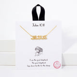 107429, JOHN 10 TO 11 JESUS PENDANT NECKLACE
