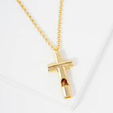 107428, PSALM 121 VERSE 7 TO 8 CROSS SAFETY WHISTLE PENDANT NECKLACE