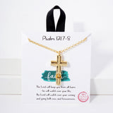 107428, PSALM 121 VERSE 7 TO 8 CROSS SAFETY WHISTLE PENDANT NECKLACE