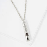 107426, NEVER ALONE STAR CUBIC ZIRCONIA ACCENT SAFETY WHISTLE PENDANT NECKLACE