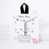 107426, NEVER ALONE STAR CUBIC ZIRCONIA ACCENT SAFETY WHISTLE PENDANT NECKLACE