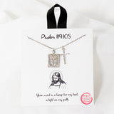 108649, PSALM 119 105 BIBLE CROSS CHARMS NECKLACE