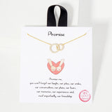 108728, PROMISE DAINTY INTERLOCKING CIRCLE CUBIC ZIRCONIA ACCENT NECKLACE