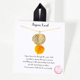 107418, ASPEN LEAF PENDANT NECKLACE