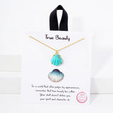 107415, TRUE BEAUTY SEASHELL PENDANT NECKLACE