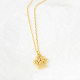 108651, PRINTS ON THE HEART DAINTY PAW PENDANT NECKLACE