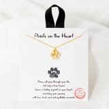 108651, PRINTS ON THE HEART DAINTY PAW PENDANT NECKLACE