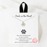 108651, PRINTS ON THE HEART DAINTY PAW PENDANT NECKLACE