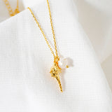 108647, SHELTERS OF HOPE DAINTY SEASHELL FRESHWATER PEARL CHARMS NECKLACE