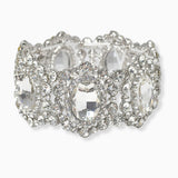 107219, OVAL RHINESTONE ACCENT EVENING STRETCH BRACELET
